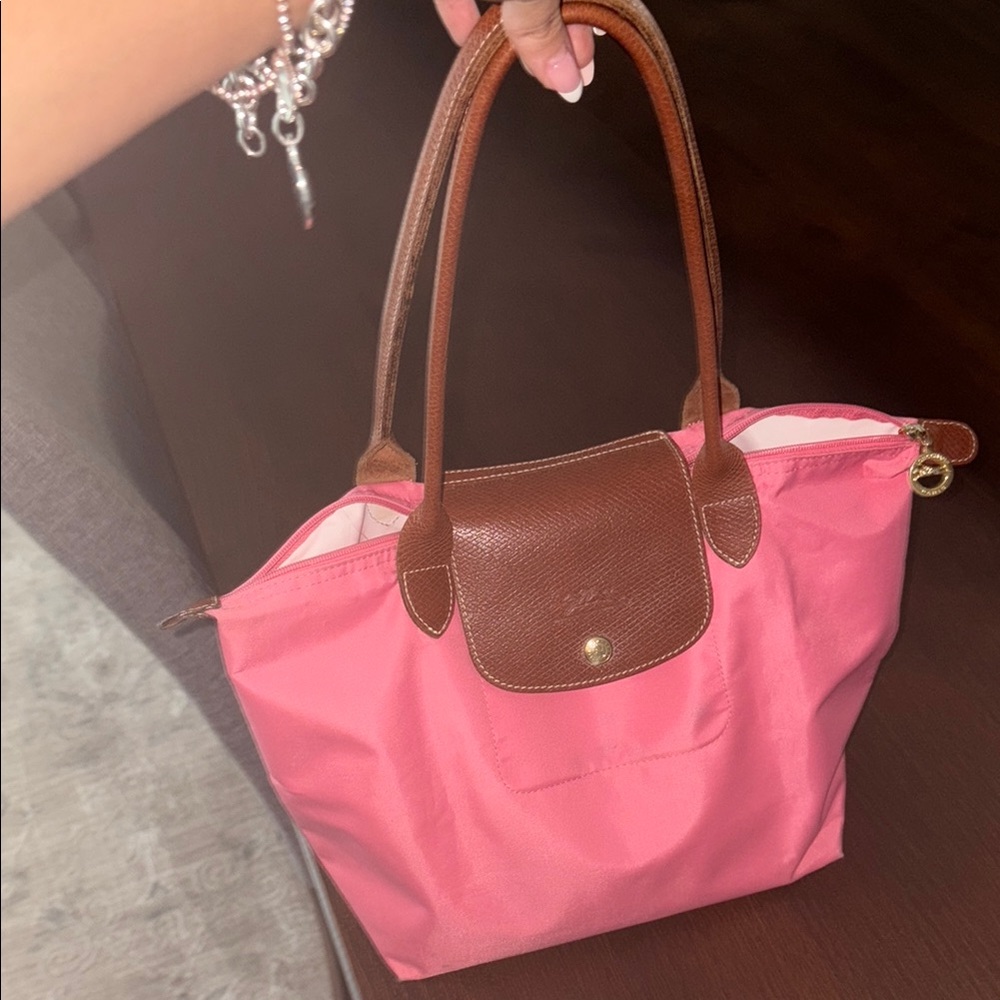 Long Champ Pink and Brown Women's Tote Bag